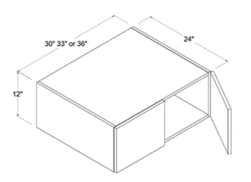 Refrigerator Wall Cabinet dimension diagram