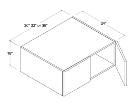 Refrigerator Wall Cabinet dimension diagram
