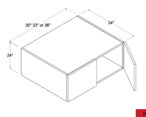 Refrigerator Wall Cabinet dimension diagram