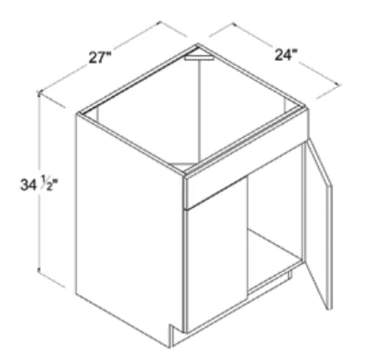 Sink Base dimension diagram