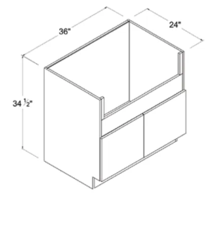 Farmhouse Sink Base dimension diagram