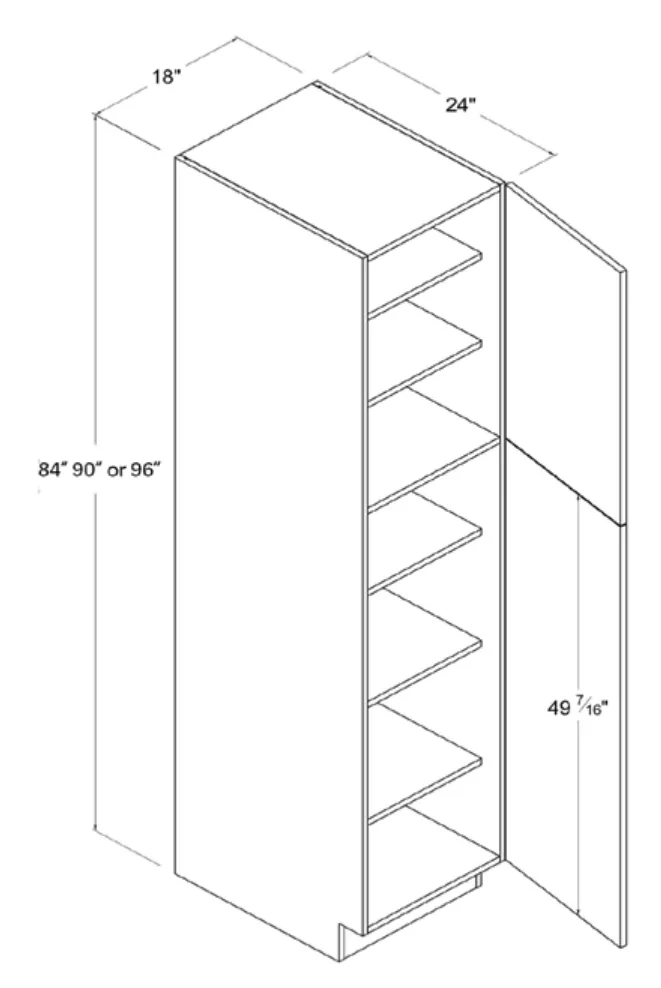 Utility Pantry dimension diagram