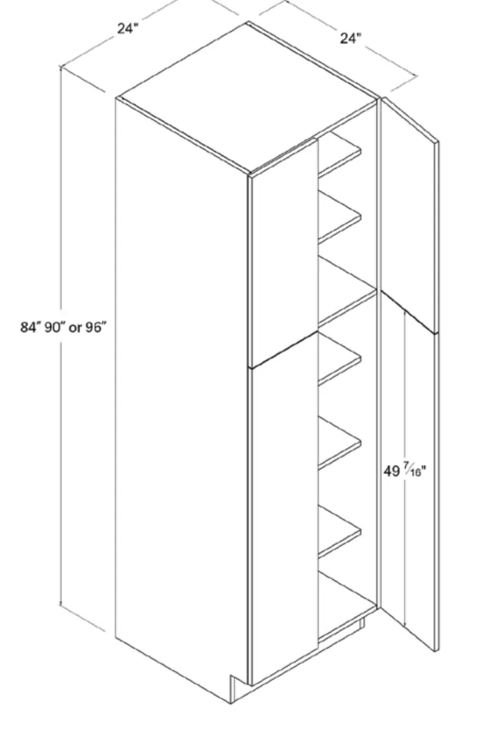 Utility Pantry dimension diagram