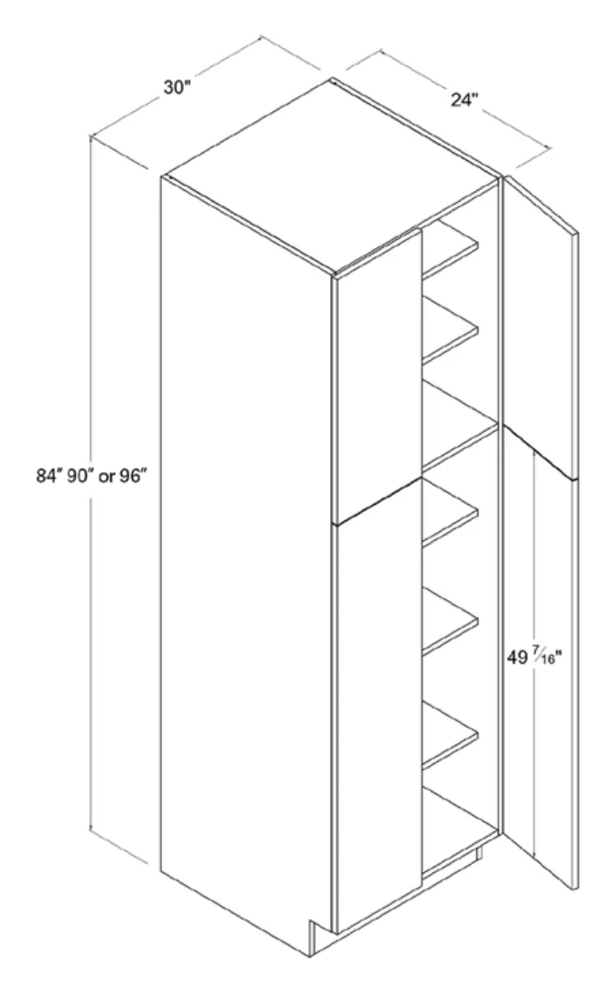 Utility Pantry dimension diagram