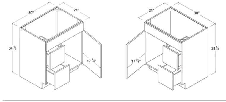 Vanity Combo dimension diagram