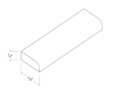 Scribe Molding dimension diagram