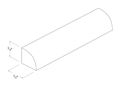 Shoe Molding dimension diagram