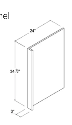 Dishwasher Panel dimension diagram