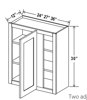 Wall Blind Corner Cabinet dimension diagram