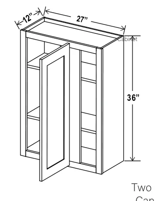 Wall Blind Corner Cabinet dimension diagram