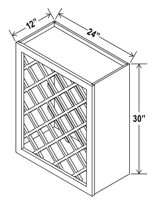 Wine Rack dimension diagram