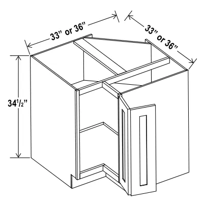 Easy Reach Base Cabinet dimension diagram