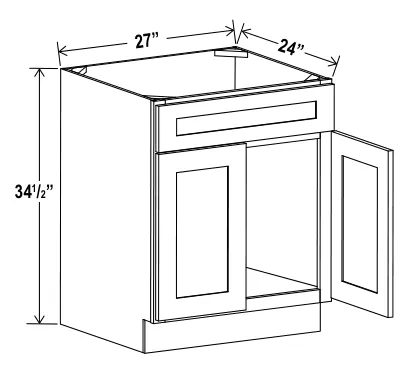 Sink Base dimension diagram