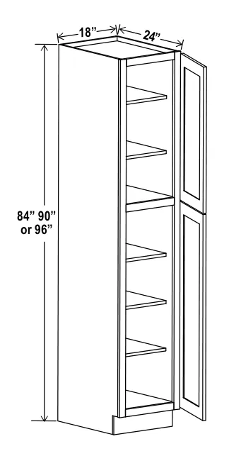 Utility Pantry dimension diagram