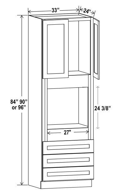 Oven Pantry dimension diagram