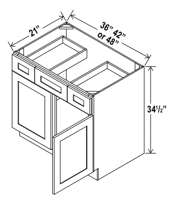 Vanity Combo dimension diagram