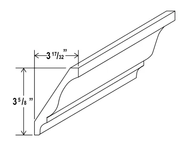 Decorative Moulding dimension diagram