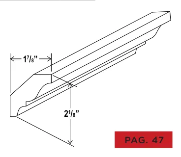 Crown Moulding dimension diagram