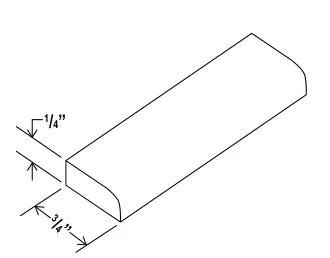 Scribe Moulding dimension diagram