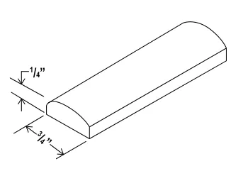 Batten Moulding dimension diagram