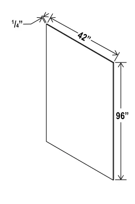 Finish Plywood Panel dimension diagram