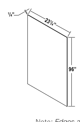 Tall Skin Veneer Panel dimension diagram