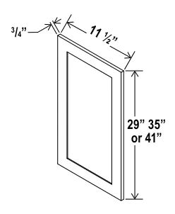 Wall Decorative Door Panel dimension diagram