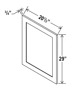 Vanity Decorative Door Panel dimension diagram