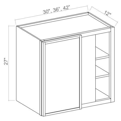 Wall Blind Corner Cabinet dimension diagram