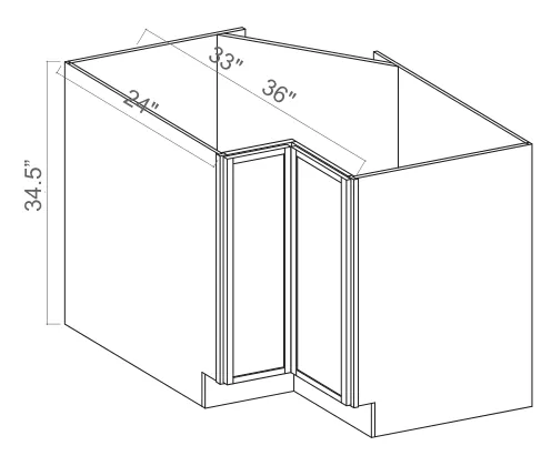 Easy Reach Base Cabinet dimension diagram