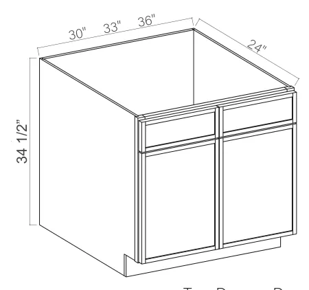 Sink Base dimension diagram