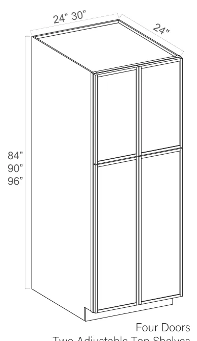Tall Pantry 4 Doors dimension diagram