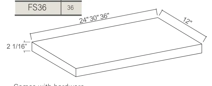 Floating Shelf dimension diagram