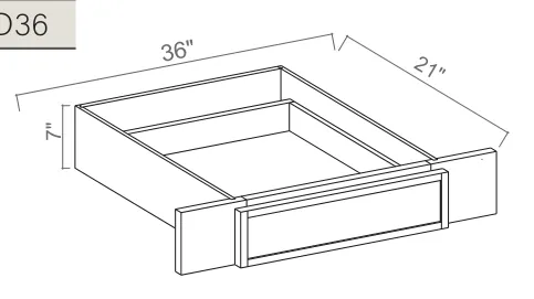 Knee Drawer dimension diagram