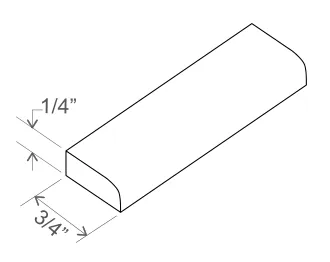 Scribe Moulding dimension diagram