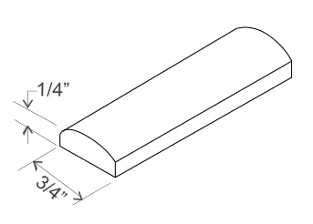 Batten Moulding dimension diagram