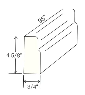 Furniture Base Moulding dimension diagram