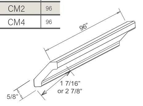 Crown Moulding dimension diagram