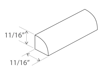 Shoe Moulding dimension diagram