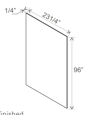 Tall Skin Veneer Panel dimension diagram