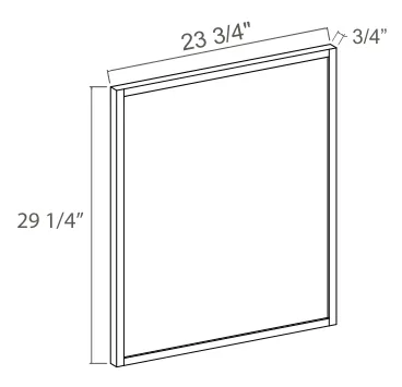 Base Decorative Door Panel dimension diagram