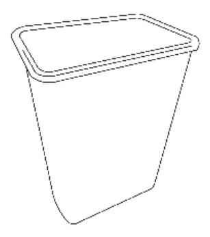 Trash Bin dimension diagram