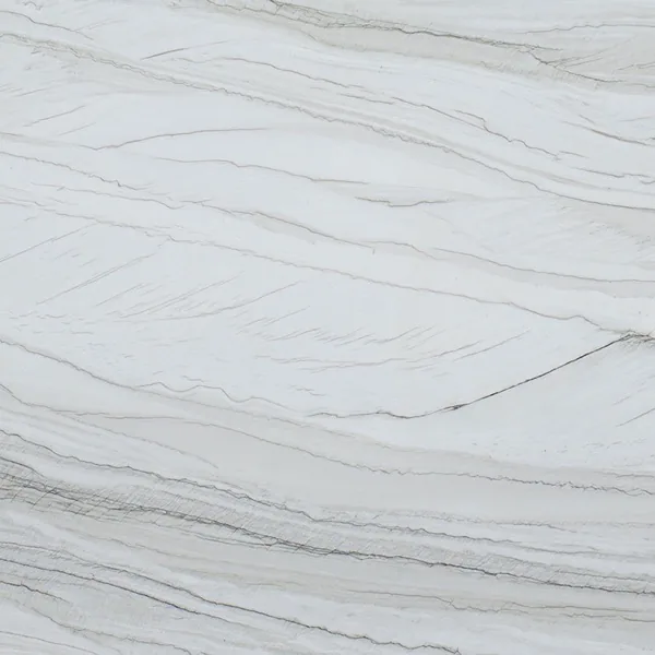White Macaubas quartzite countertop slab