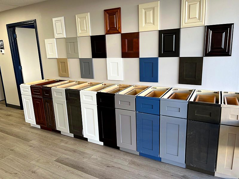 Kitchen cabinet door style samples showing different construction options