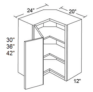 WALL PIE CUT CORNER CABINETS