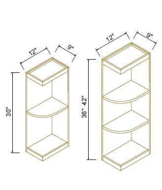 WALL END OPEN SHELF