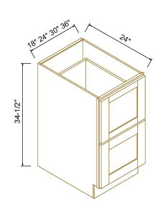 DRAWER BASES - 2 DRAWERS