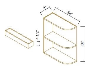 BASE END OPEN SHELF