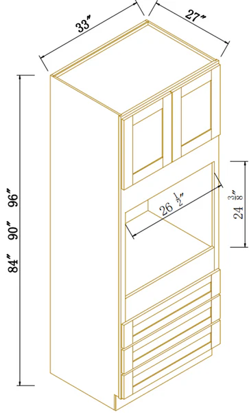 27" DEEP OVEN CABINET