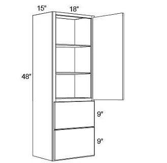 WALL WITH DRAWERS